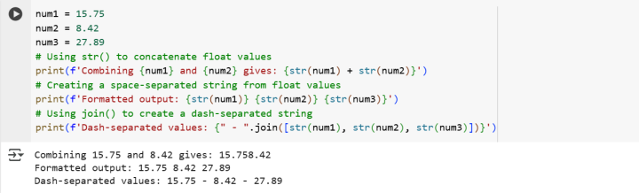 convert string to float in python (python string to float)